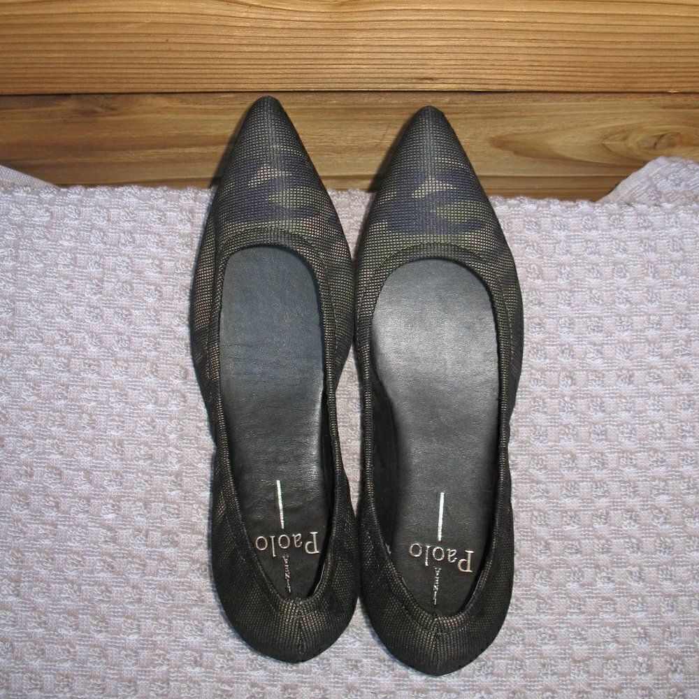 Camouflage Knit Pointed Toe Flats